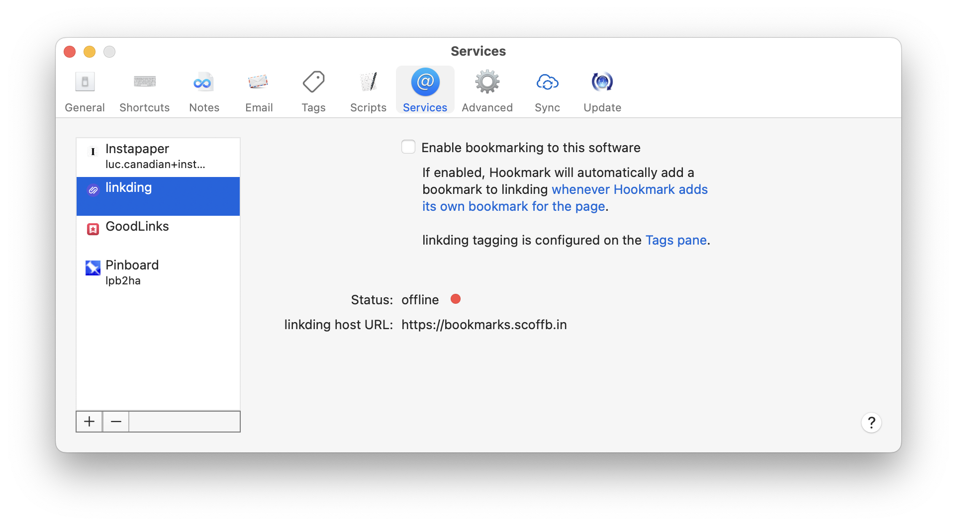 Services Settings